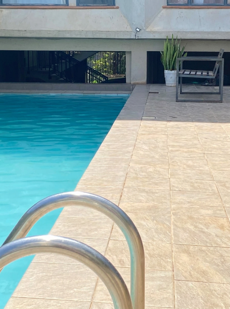 Swimming pool and sun deck at the Tsavo Sentinel property in Ongata Rongai